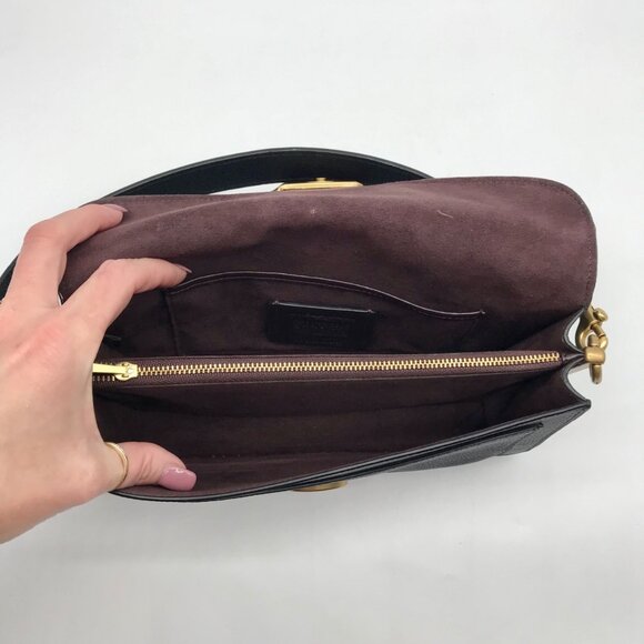 Coach Black Pebbled Leather Tabby 26 Convertible Shoulder Bag 73995 - Picture 10 of 12